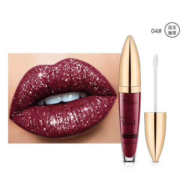 Pearlescent Matte Lip Gloss – Longue Tenue & Non-Collant