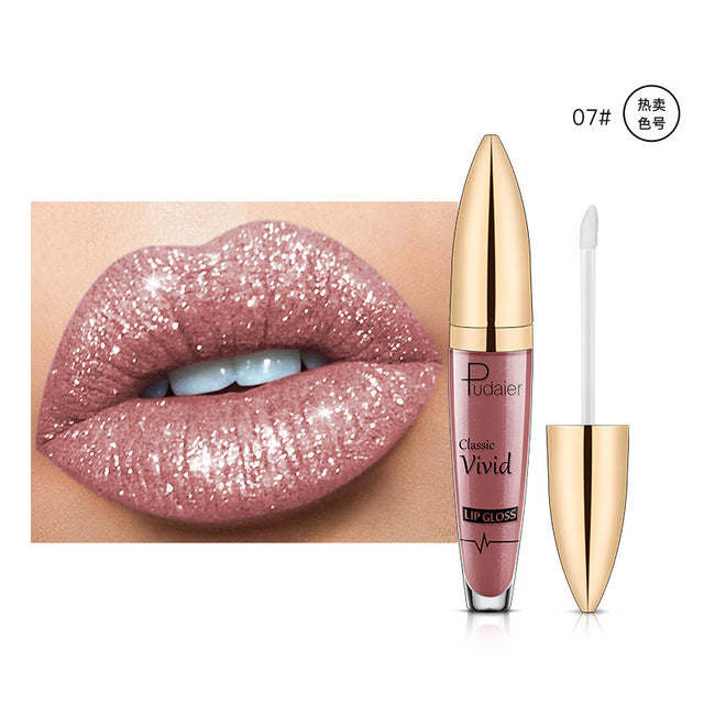 Pearlescent Matte Lip Gloss – Longue Tenue & Non-Collant