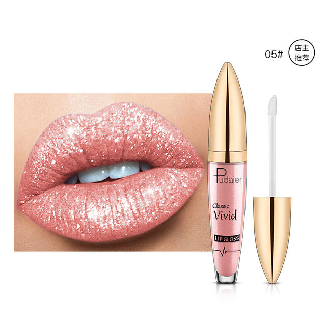 Pearlescent Matte Lip Gloss – Longue Tenue & Non-Collant