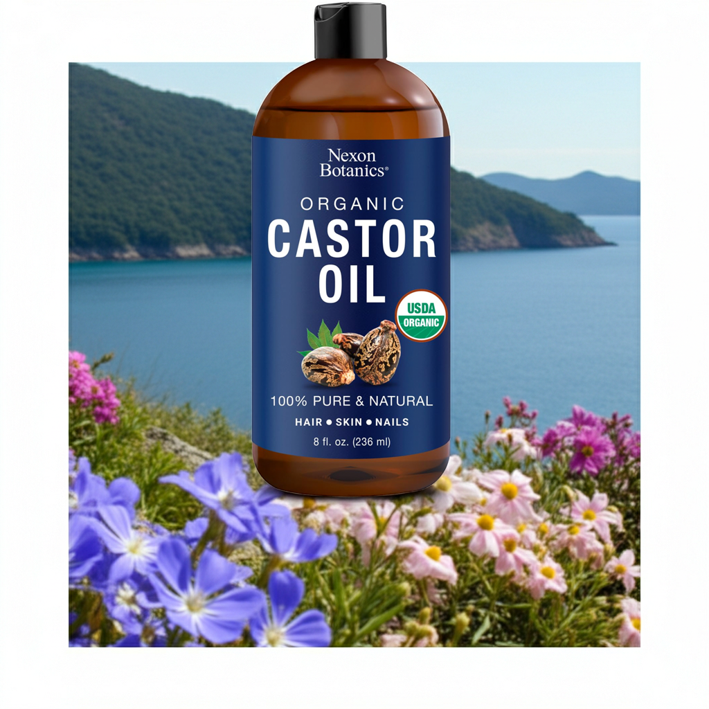 Huile de ricin bio pour la pousse des cheveux – 236 ml