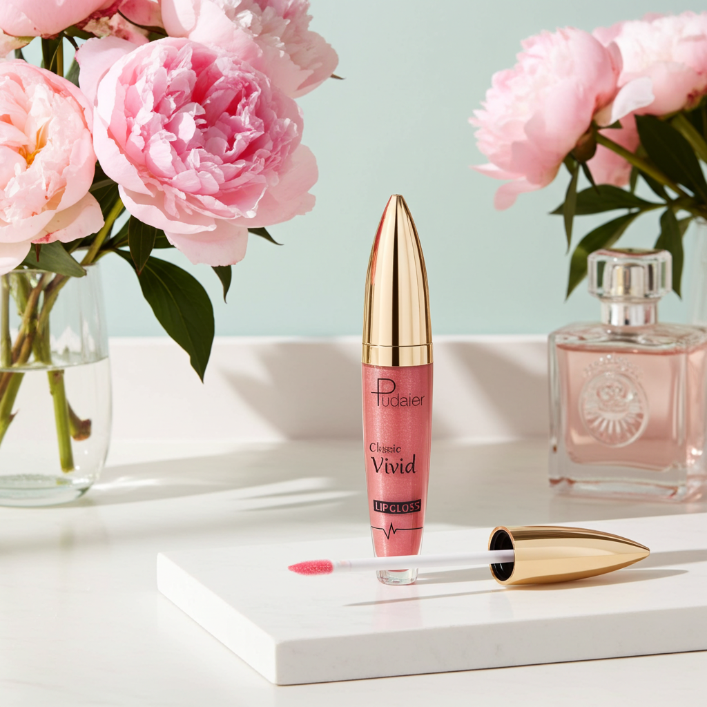 Pearlescent Matte Lip Gloss – Longue Tenue & Non-Collant