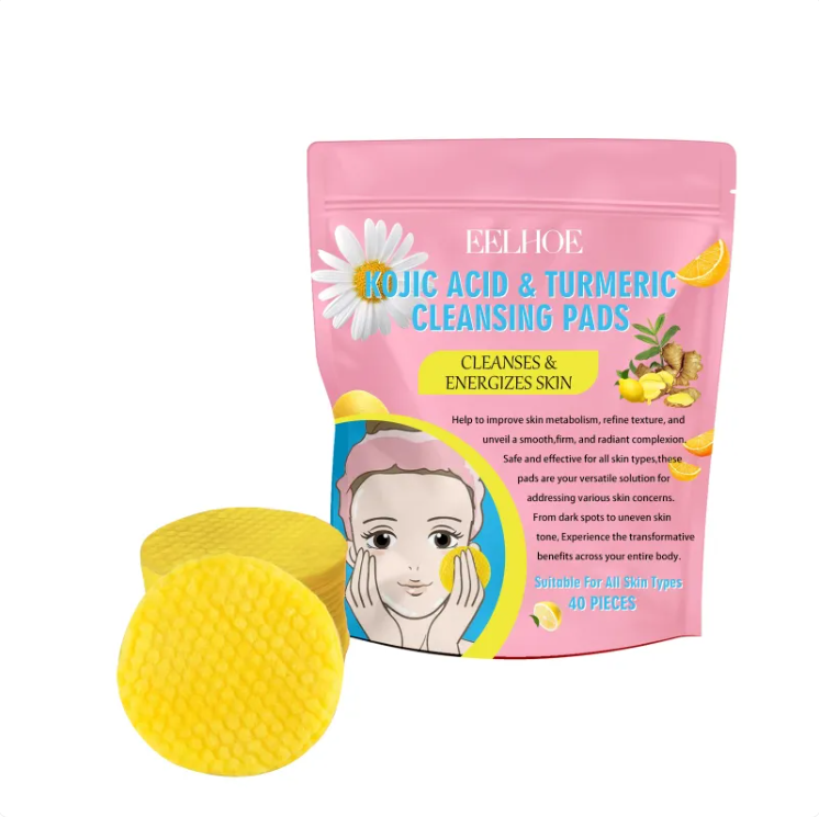 Kojic Acid & Turmeric Glow Cleansing Pads – Soin Éclat & Anti-Taches